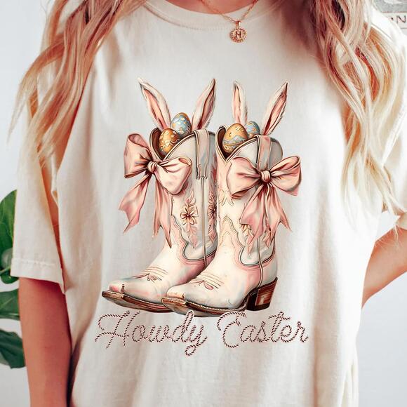Other - Howdy Easter Shirt, Western Easter Tshirt, Easter Boots